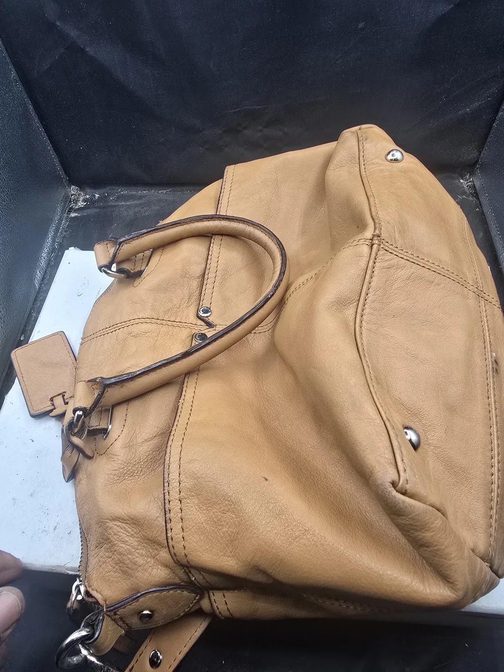 Tianello‎ Camel/Tan Leather Hobo Satchel
